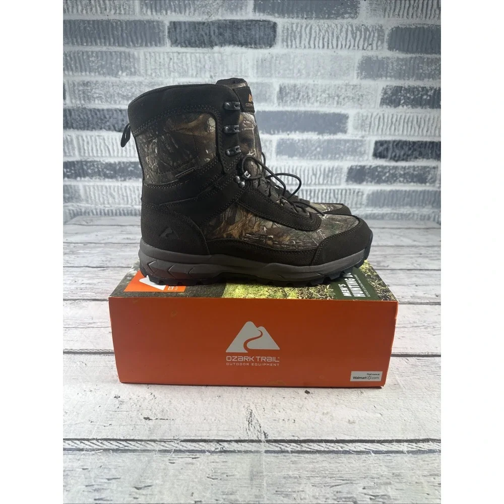 OZARK TRAIL Men's Size 11.5 Hunting Boots Terrain Camo Color Outdoor New NIB